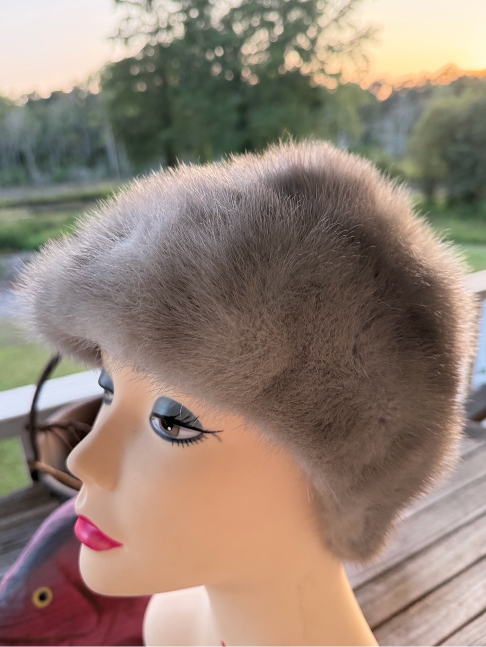 Vintage Martin Victor Furs Genuine Alaskan Fur Hat Gray Fur Fairbanks/Anchorage